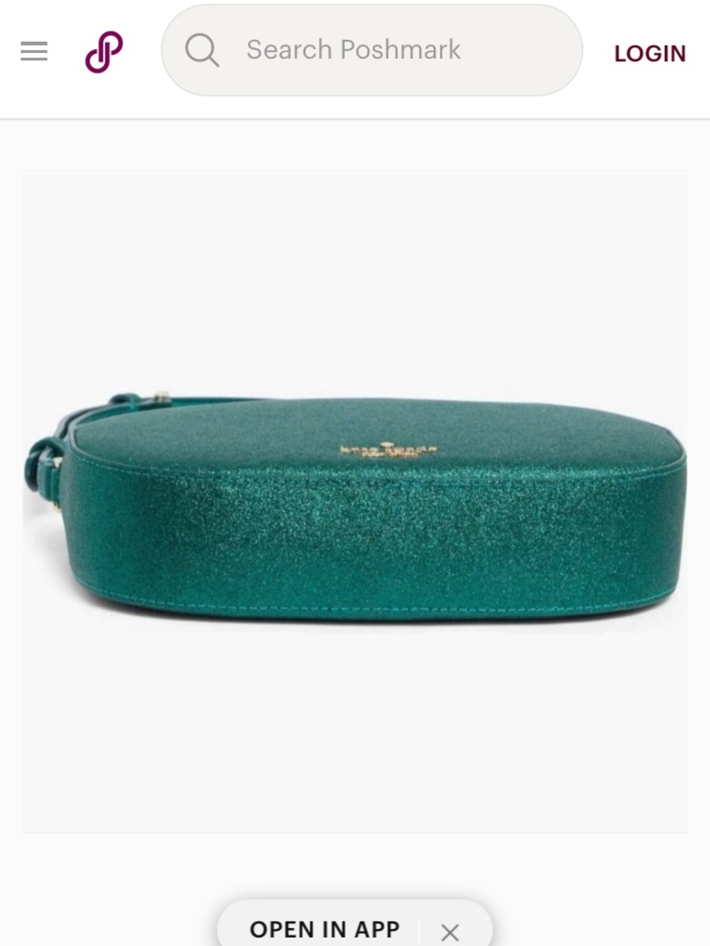 kate spade Teal Glitter Oval Crossbody Bag - Picture 6 of 7